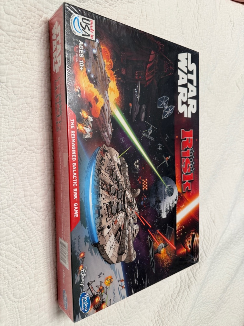 Star Wars Board Game Box with Millennium Falcon Artwork - Black, Red, Blue